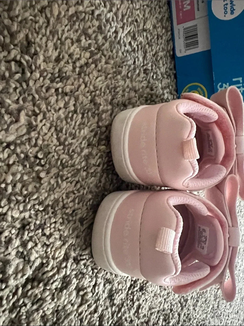 Stride Rite Light Pink Bow Baby Walker Shoes
